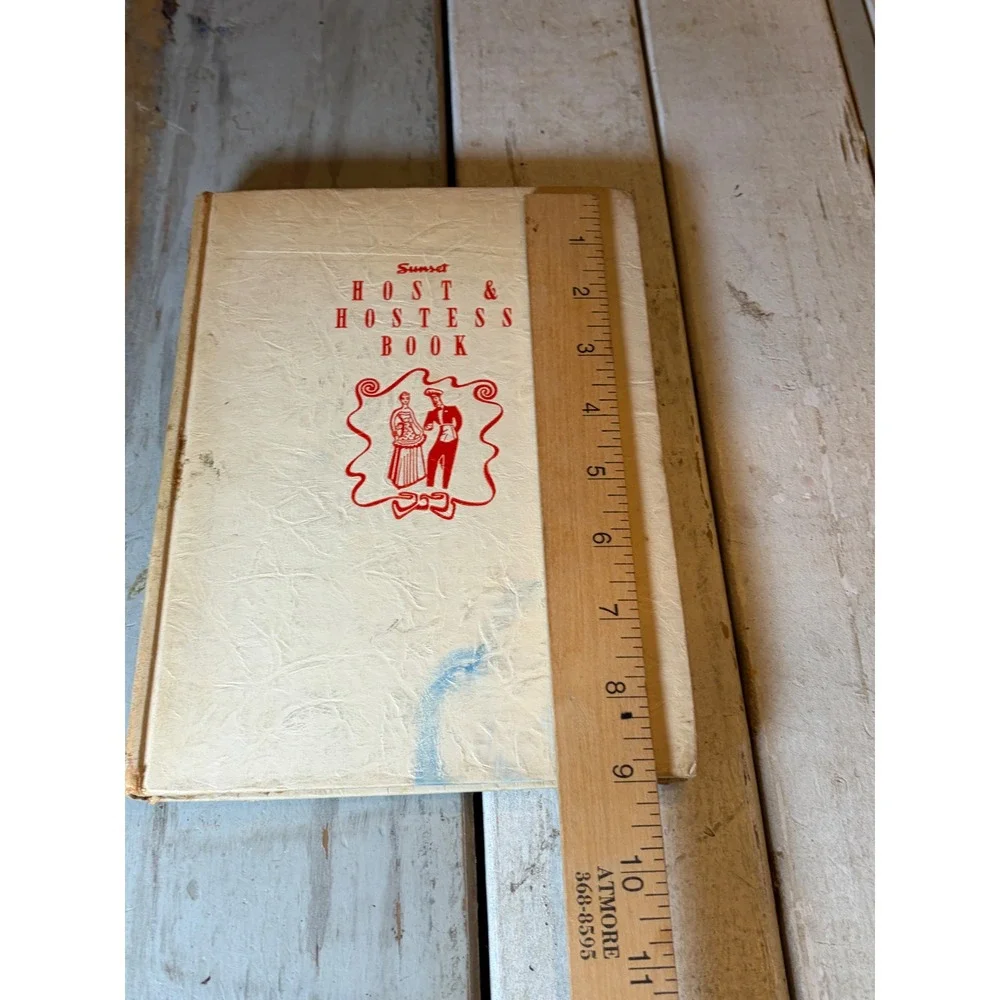 1948 Sunset Host & Hostess Book 5th Printing Vintage Mid Century Cookbook HC